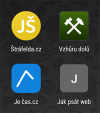 Favicon - stránky uložené na telefonu Android